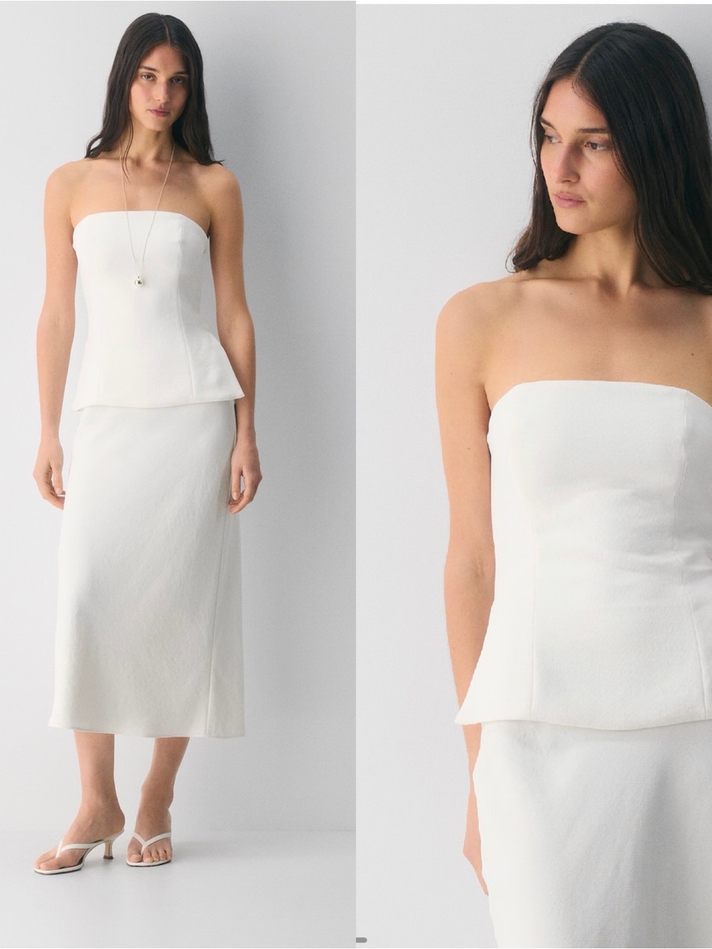 NWT Aritzia Posh Tube Top - Crepette™ Light Birch Size 6 Strapless Bridal